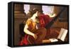 Allegory of Music-Laurent de La Hyre-Framed Stretched Canvas