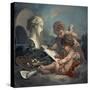 Allegory of Painting Amore-Francois Boucher-Stretched Canvas