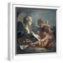 Allegory of Painting Amore-Francois Boucher-Framed Giclee Print