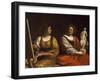 Allegory of Painting and Sculpture, 1637-Giovanni Francesco Guerrieri-Framed Giclee Print