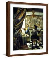 Allegory of Painting-Johannes Vermeer-Framed Giclee Print