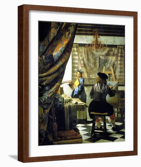 Allegory of Painting-Johannes Vermeer-Framed Giclee Print