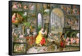 Allegory of Painting-Jan Brueghel the Younger-Framed Stretched Canvas