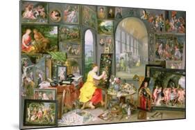 Allegory of Painting-Jan Brueghel the Younger-Mounted Giclee Print