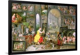 Allegory of Painting-Jan Brueghel the Younger-Framed Giclee Print