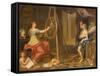 Allegory of Painting-Charles Alphonse Dufresnoy-Framed Stretched Canvas