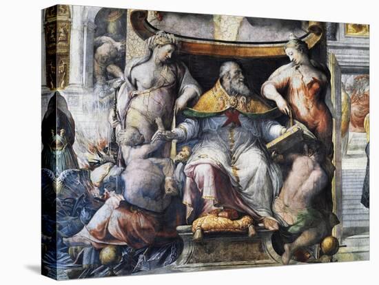 Allegory of Pope Paul III Farnese Between Peace and Fertility-null-Stretched Canvas