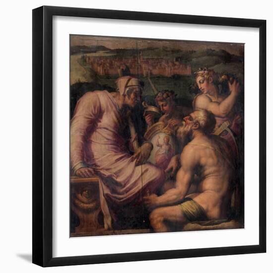 Allegory of San Giovanni Valdarno, 1563-1565-Giorgio Vasari-Framed Giclee Print