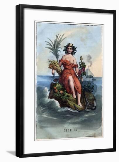 Allegory of Sicily-Stefano Bianchetti-Framed Giclee Print