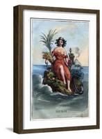 Allegory of Sicily-Stefano Bianchetti-Framed Giclee Print