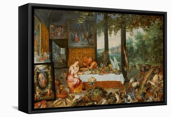 Allegory of Smell-Jan Brueghel the Elder-Framed Stretched Canvas