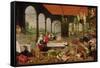 Allegory of Taste-Jan Brueghel the Elder-Framed Stretched Canvas