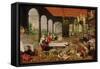 Allegory of Taste-Jan Brueghel the Elder-Framed Stretched Canvas