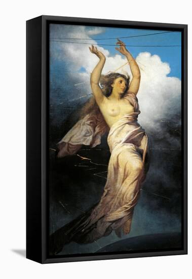Allegory of Telegraph, 1878-Antonio Zona-Framed Stretched Canvas