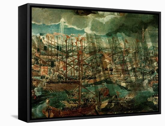 Allegory of the Battle of Lepanto-Paolo Veronese-Framed Stretched Canvas