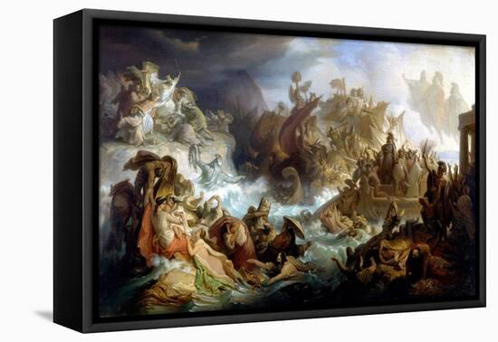 Allegory of the Battle of Salamis, 1858 (Oil on Canvas)-Wilhelm Von Kaulbach-Framed Stretched Canvas