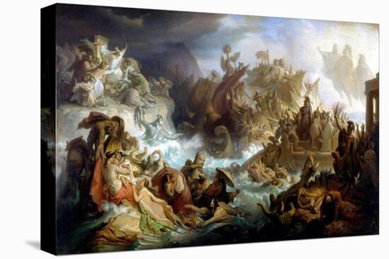 Allegory of the Battle of Salamis, 1858 (Oil on Canvas)-Wilhelm Von Kaulbach-Stretched Canvas