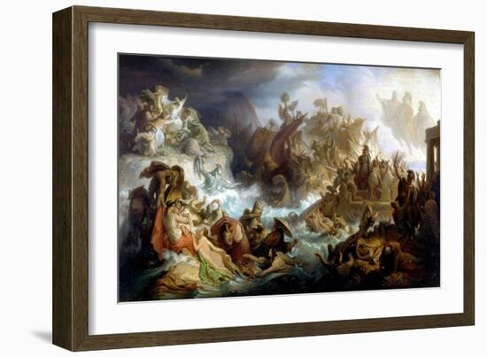 Allegory of the Battle of Salamis, 1858 (Oil on Canvas)-Wilhelm Von Kaulbach-Framed Giclee Print