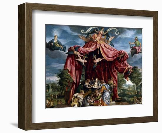 Allegory of the Birth of the Infante Fernando, Son of Felipe II, Ca. 1575-Michele Parrasio-Framed Giclee Print