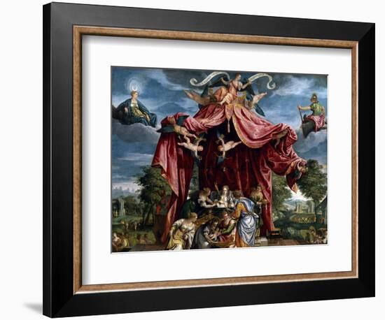 Allegory of the Birth of the Infante Fernando, Son of Felipe II, Ca. 1575-Michele Parrasio-Framed Giclee Print