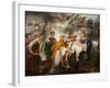 Allegory of the Birth of the King of Rome, Renamed after 1814 Allegory of the Birth of Louis XIV-Charles Meynier-Framed Giclee Print