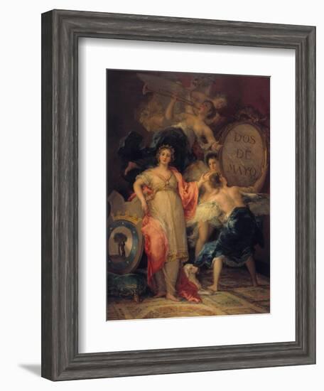 Allegory of the City of Madrid-Francisco de Goya-Framed Art Print