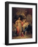 Allegory of the City of Madrid-Francisco de Goya-Framed Art Print