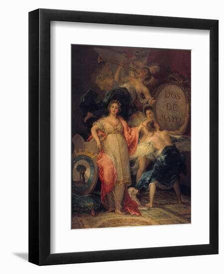 Allegory of the City of Madrid-Francisco de Goya-Framed Art Print