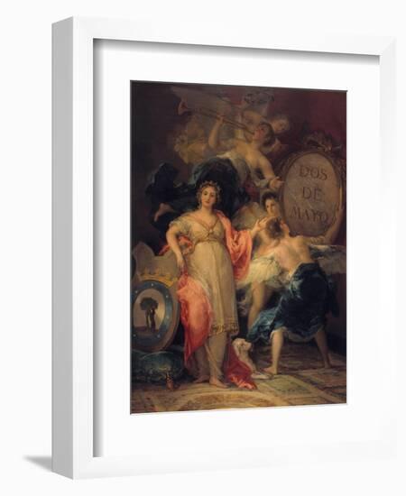 Allegory of the City of Madrid-Francisco de Goya-Framed Art Print