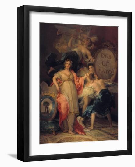 Allegory of the City of Madrid-Francisco de Goya-Framed Art Print