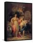 Allegory of the City of Madrid-Francisco de Goya-Framed Stretched Canvas
