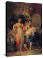 Allegory of the City of Madrid-Francisco de Goya-Stretched Canvas
