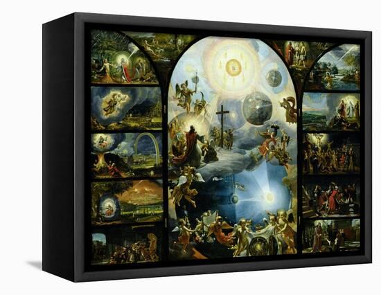 Allegory of the Creation of the Cosmos-Domenicus Van Wijnen-Framed Stretched Canvas