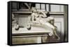 Allegory of the Dawn, by Michelangelo-null-Framed Stretched Canvas