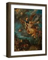 Allegory of the Elements Fire and Air, 17Th Century (Oil on Copper)-Jan the Younger Brueghel-Framed Giclee Print