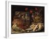 Allegory of the Five Senses-Giuseppe Recco-Framed Giclee Print