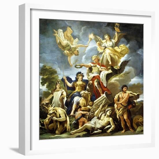 Allegory of the Fortress-Luca Giordano-Framed Giclee Print