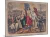 Allegory of the French Republic Depicting Adolphe Thiers, Leon Gambetta and Victor Hugo-null-Mounted Giclee Print