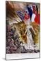 Allegory of the French Resistance, with the Signature of Charles De Gaulle-null-Mounted Giclee Print