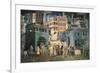 Allegory of the Good Government: Effects of Good Government on the City Life-Ambrogio Lorenzetti-Framed Premium Giclee Print