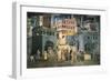 Allegory of the Good Government: Effects of Good Government on the City Life-Ambrogio Lorenzetti-Framed Art Print