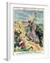 Allegory of the Italian Occupation of Libya, from 'Le Petit Journal', 15th October 1911-null-Framed Giclee Print
