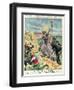 Allegory of the Italian Occupation of Libya, from 'Le Petit Journal', 15th October 1911-null-Framed Giclee Print