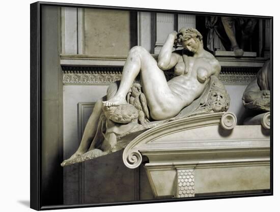 Allegory of the Night, by Michelangelo-null-Framed Photographic Print