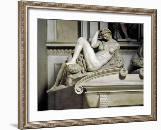 Allegory of the Night, by Michelangelo-null-Framed Photographic Print