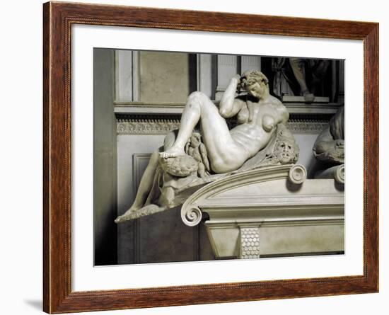 Allegory of the Night, by Michelangelo-null-Framed Photographic Print