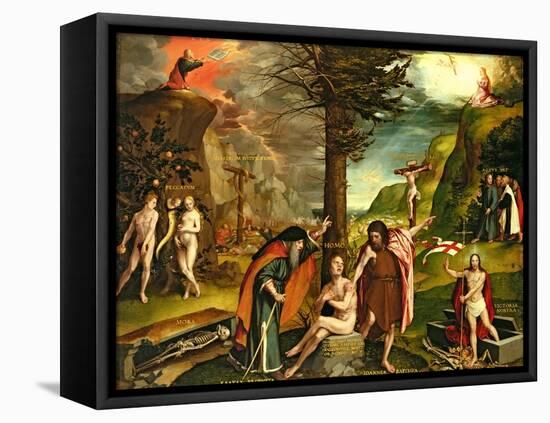 Allegory of the Old and New Testaments, Early 1530s-Hans Holbein the Younger-Framed Stretched Canvas