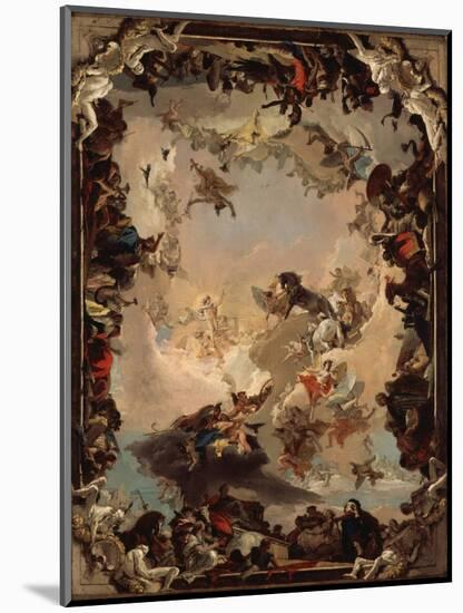 Allegory of the Planets and Continents, 1752-Giovanni Battista Tiepolo-Mounted Giclee Print