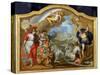 Allegory of the Power of Great Britain by Sea, Design for a Decorative Panel-Sir James Thornhill-Stretched Canvas