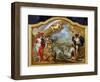 Allegory of the Power of Great Britain by Sea, Design for a Decorative Panel-Sir James Thornhill-Framed Premium Giclee Print